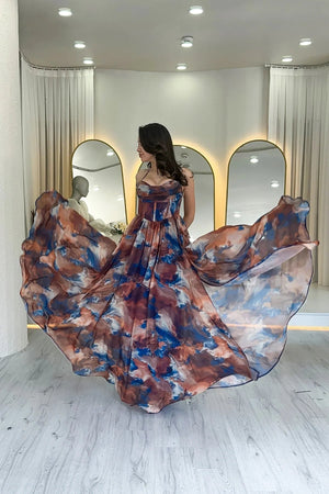 Chiffon-Maxi-Abendkleid