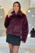 Purple Faux Fur Jacket