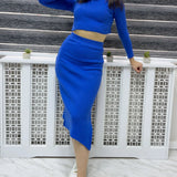 Saxe Skirt Crop Two-Piece Set